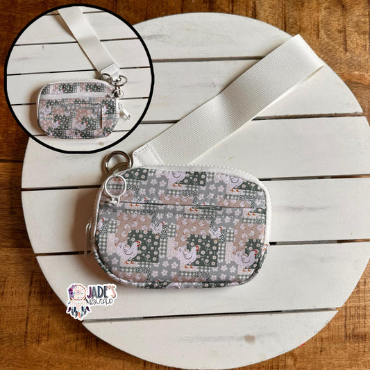 Chicken Patchwork Wristlet Wallet