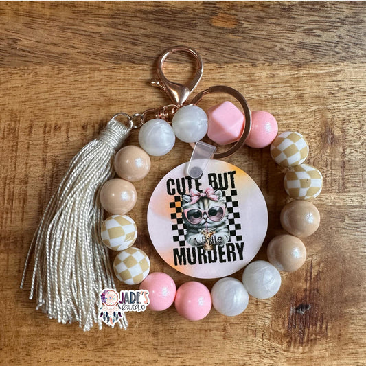 Cute But a Little Murdery Keychain Bracelet