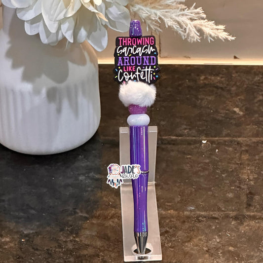 Throwing Sarcasm Around Like Confetti Purple Pen