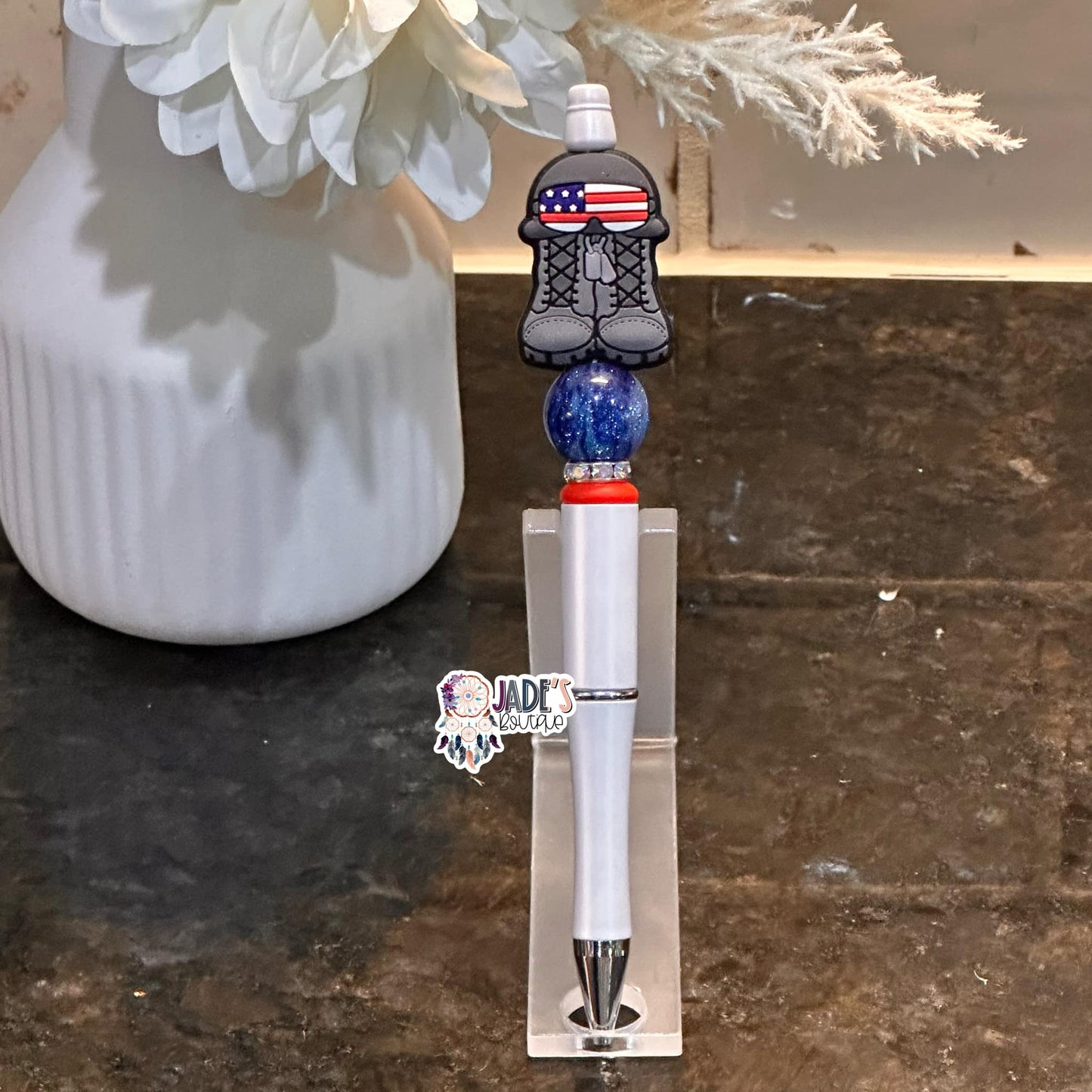 Grey Americana Galaxy Blue Pen