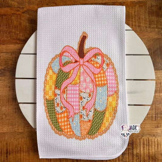 Patchwork Pumpkin Tea Towel