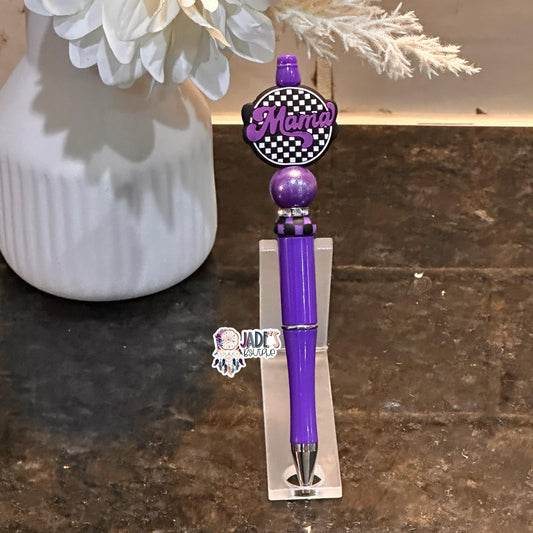 Mama Purple Checkered Pen