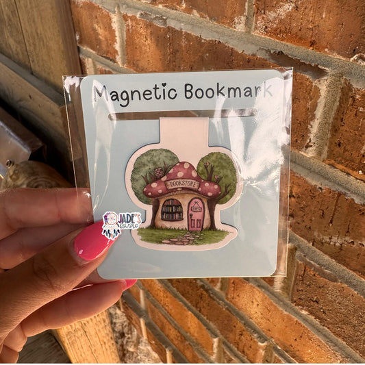 Mushroom Bookstore Magnetic Bookmark