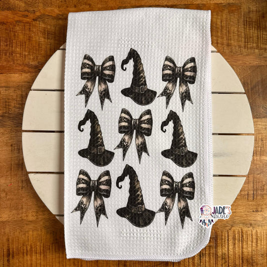 Witches Hat Bow Tea Towel