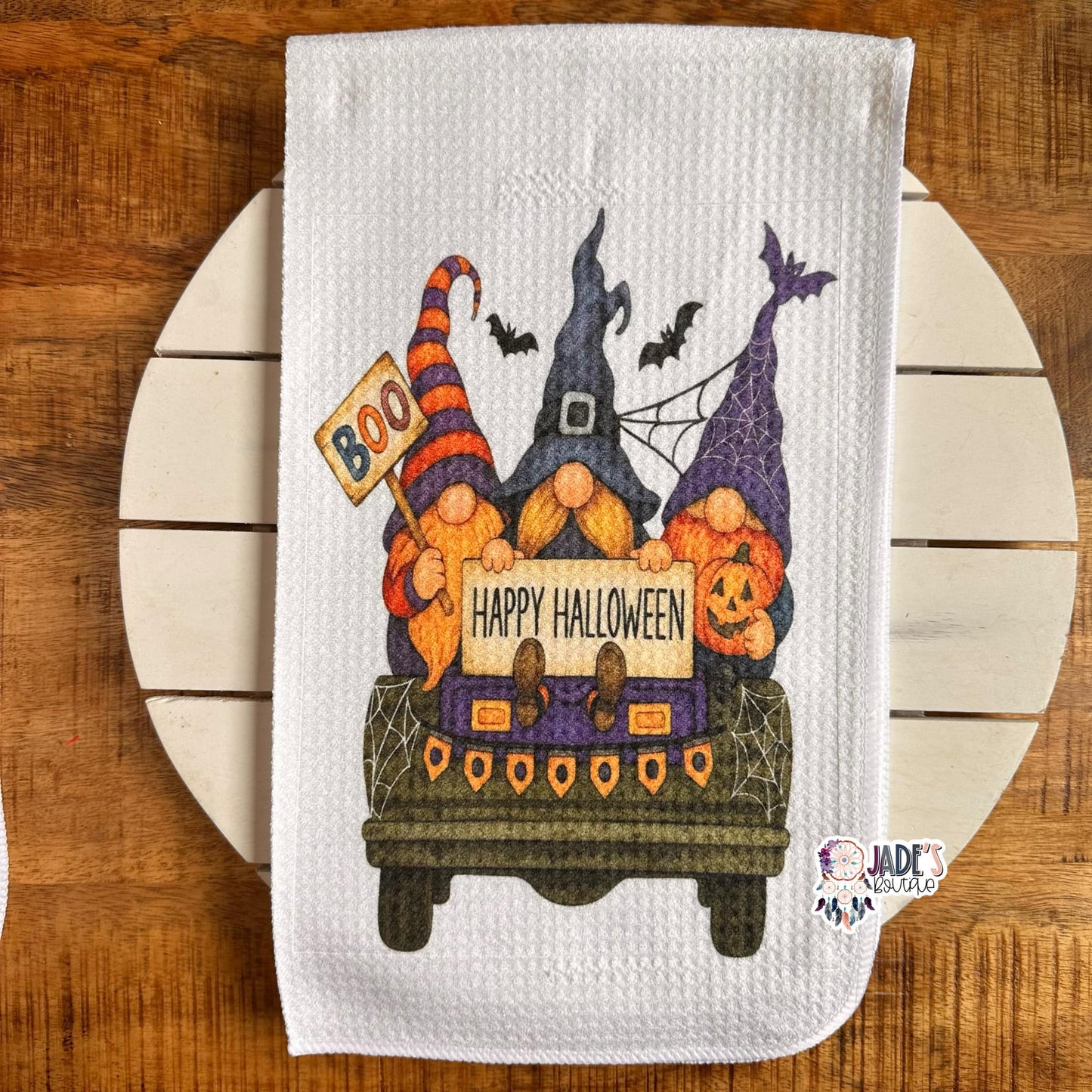 Happy Halloween Gnome Tea Towel