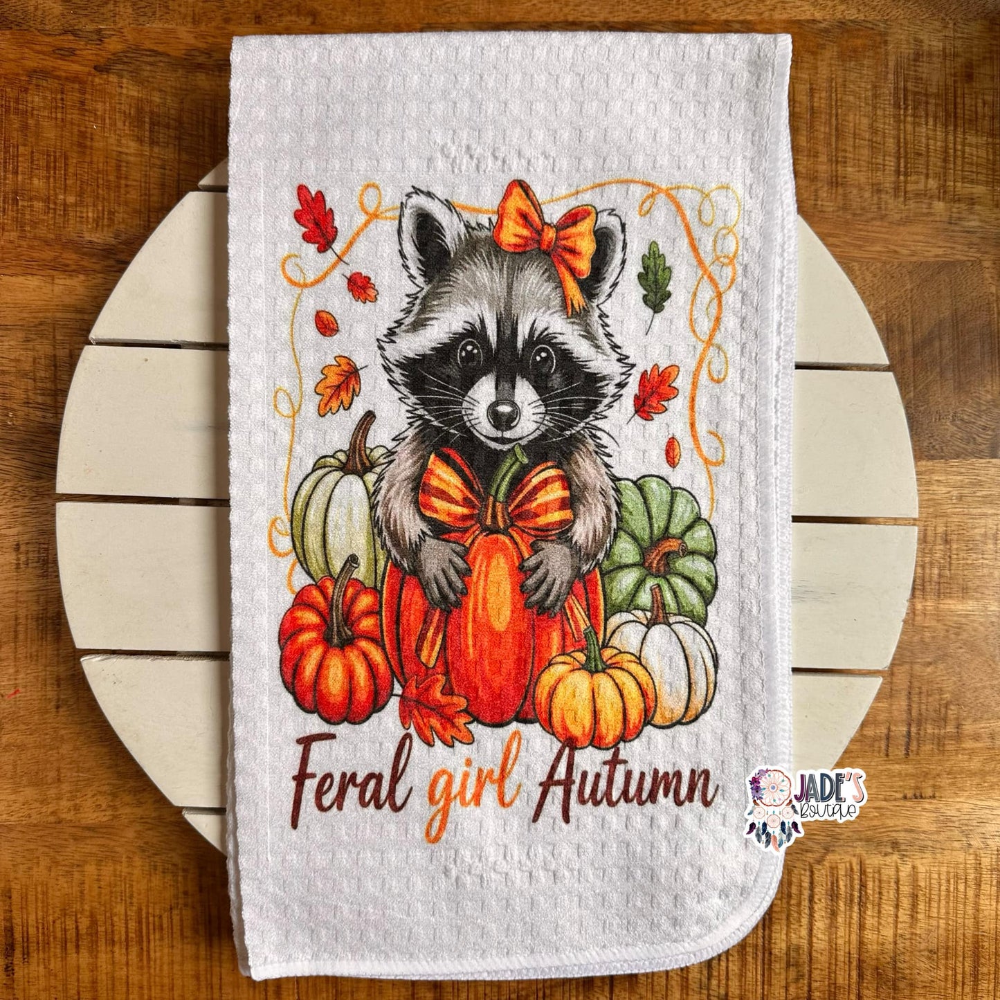 Feral Girl Autumn Tea Towel