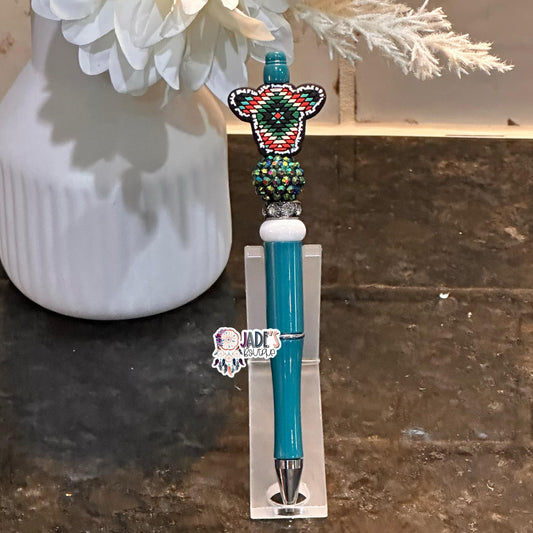 Ollie Teal Aztec Pen
