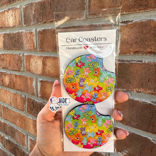 Naughty Care Bear Car Coasters
