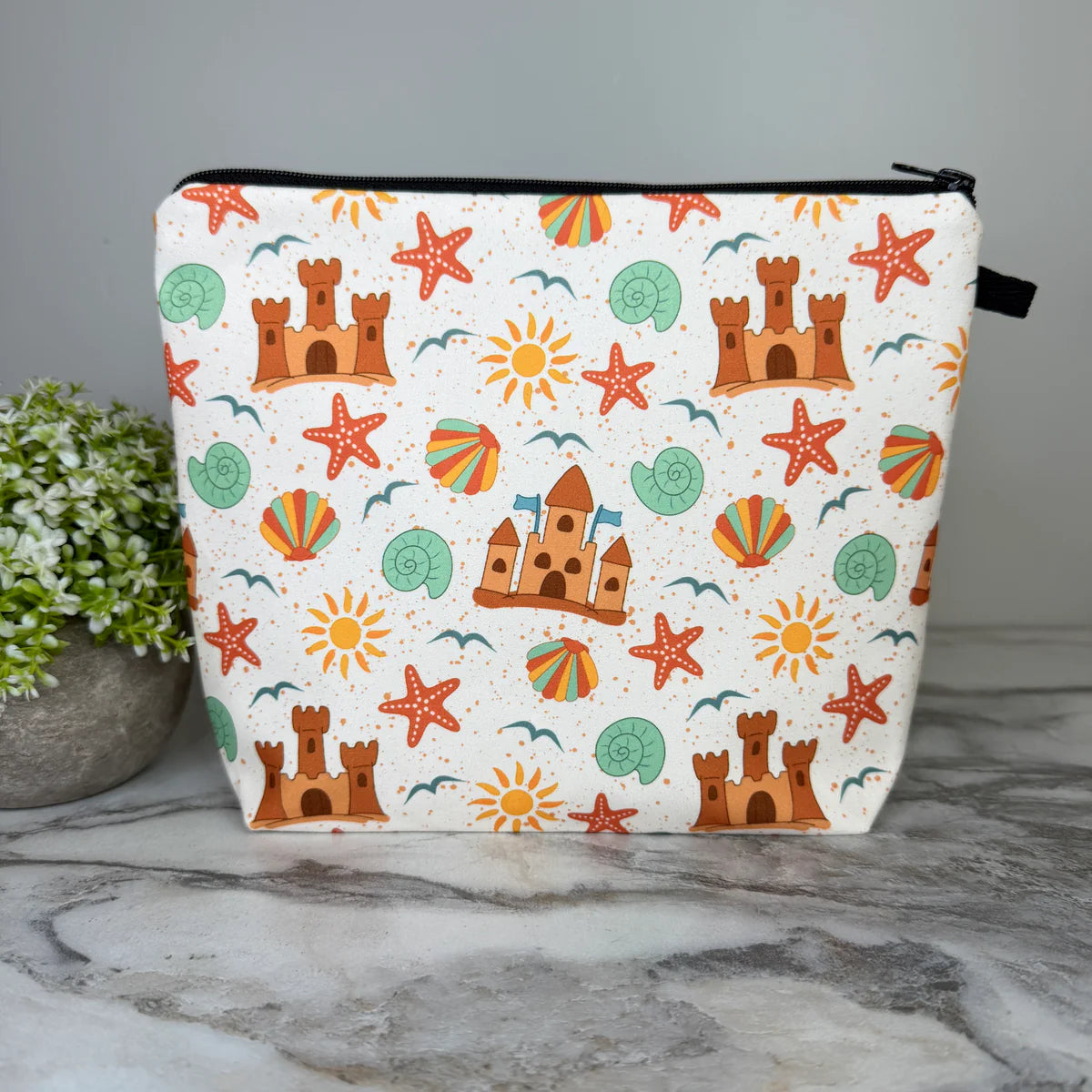 Summer Sand Castle + Sun XL Pouch