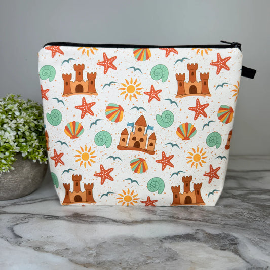 Summer Sand Castle + Sun XL Pouch