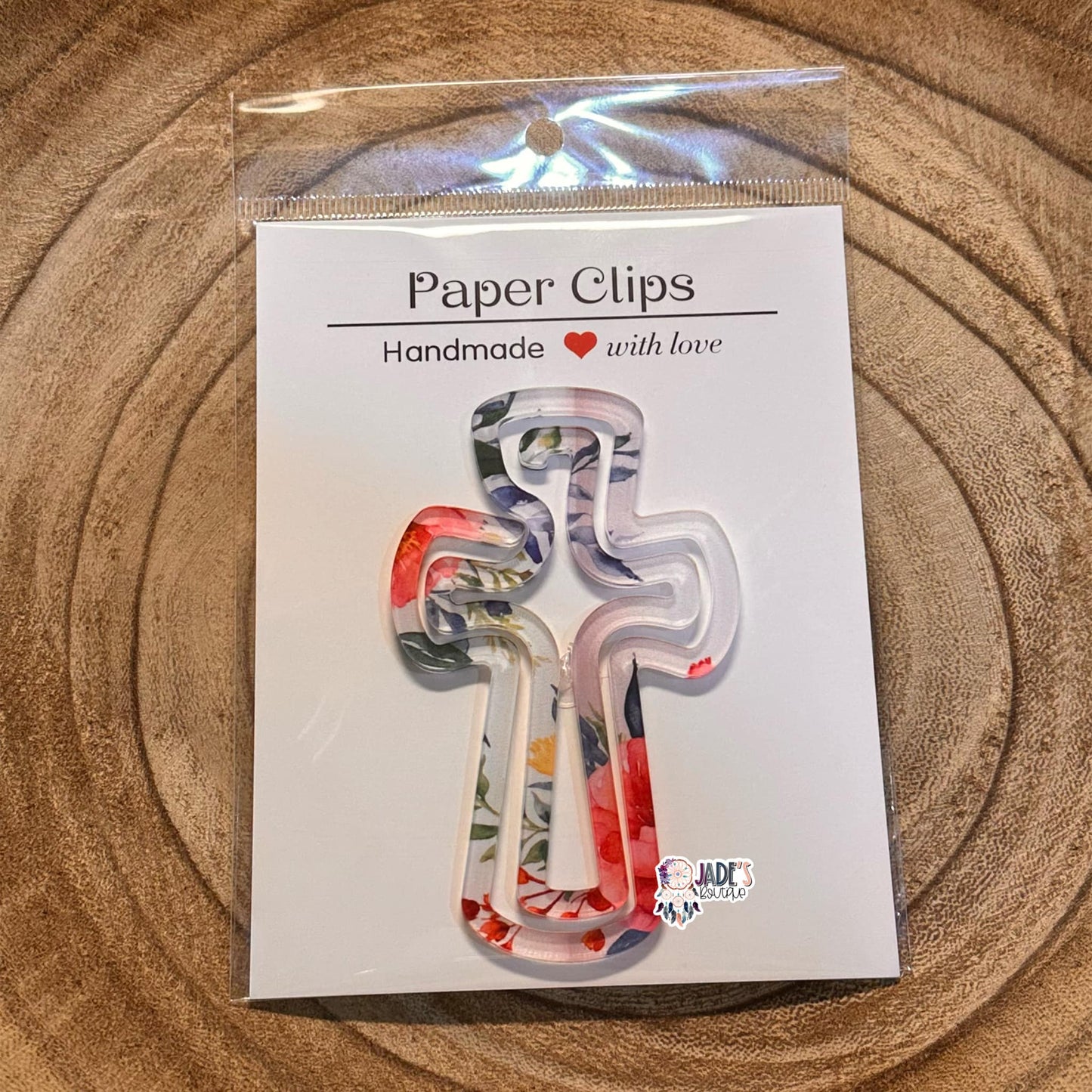 Easter Floral Jumbo Cross Clip