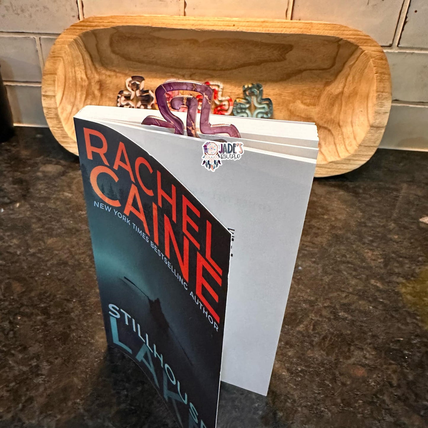 Pink & Green Tie Dye Cross Paper Clip