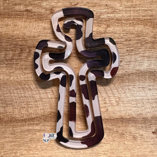 Cow Print Jumbo Cross Paper Clip