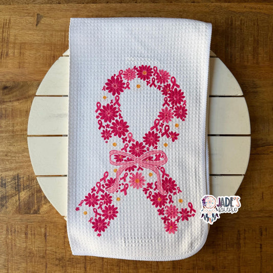 BCA Floral Ribbon Tea Towel