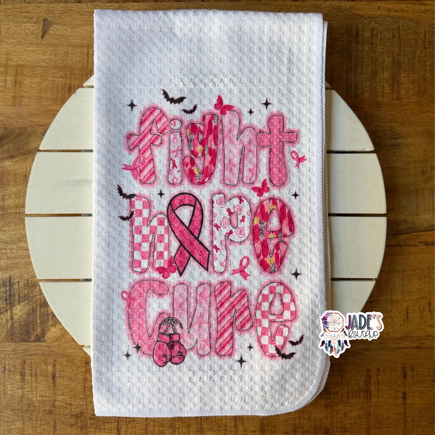 Fight Hope Cure Tea Towel