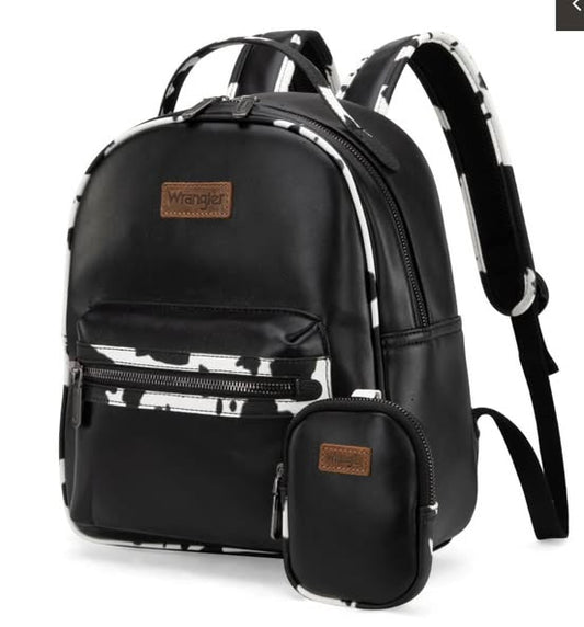 Cow Print Backpack (Black) - Exclusive!