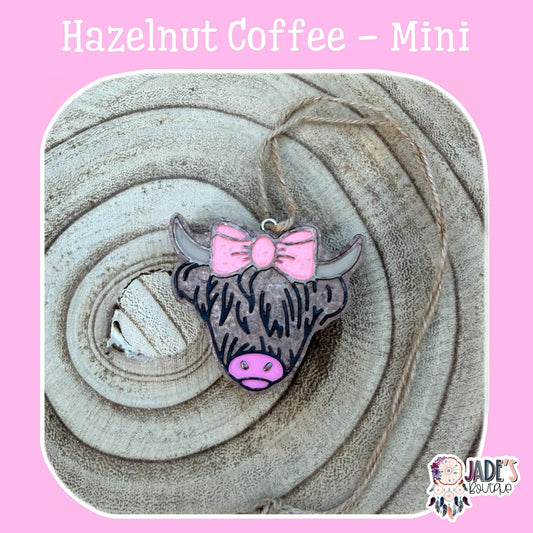 Pink Highland Cow Mini - Scent Hazelnut Coffee