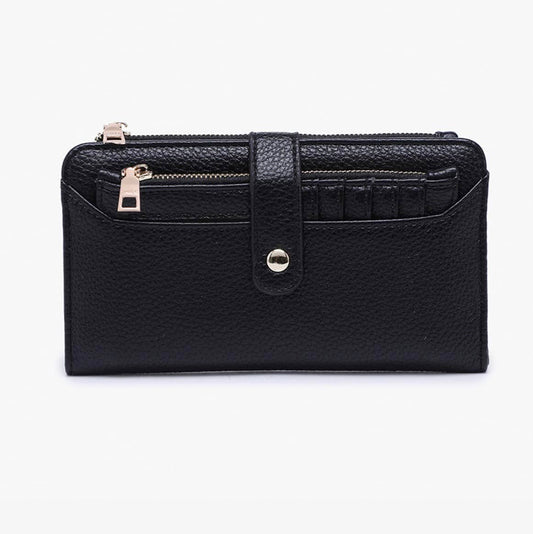 Macy Snap Wallet with Removable Cardholder - Black
