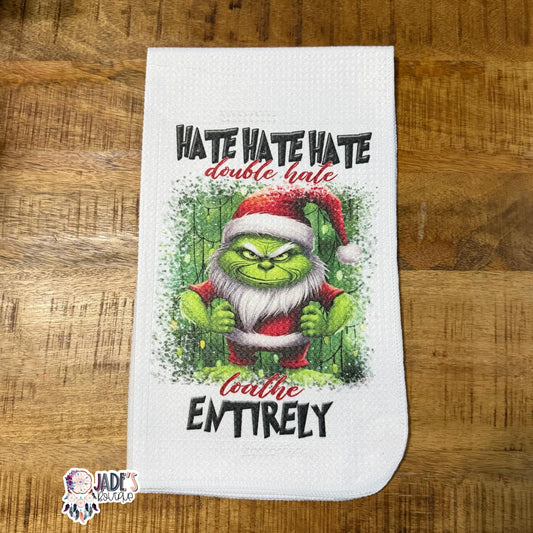 Hate Hate Hate Double Hate Tea towel