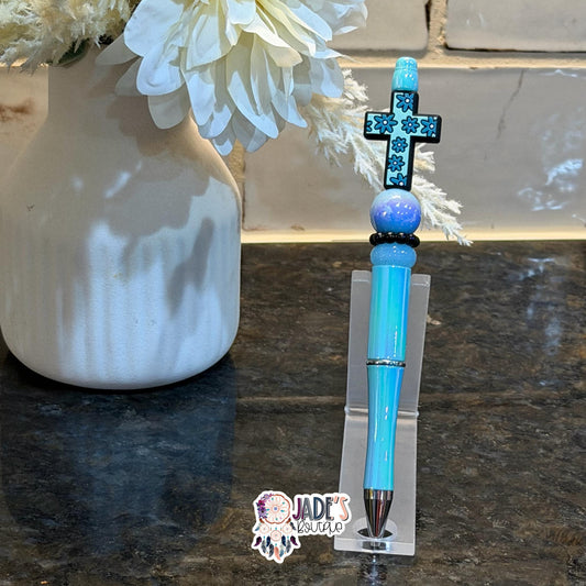 Blue Daisy Cross Pen