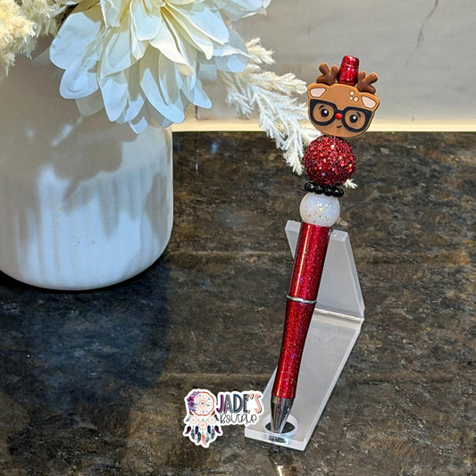 Reindeer with Glasses Pen