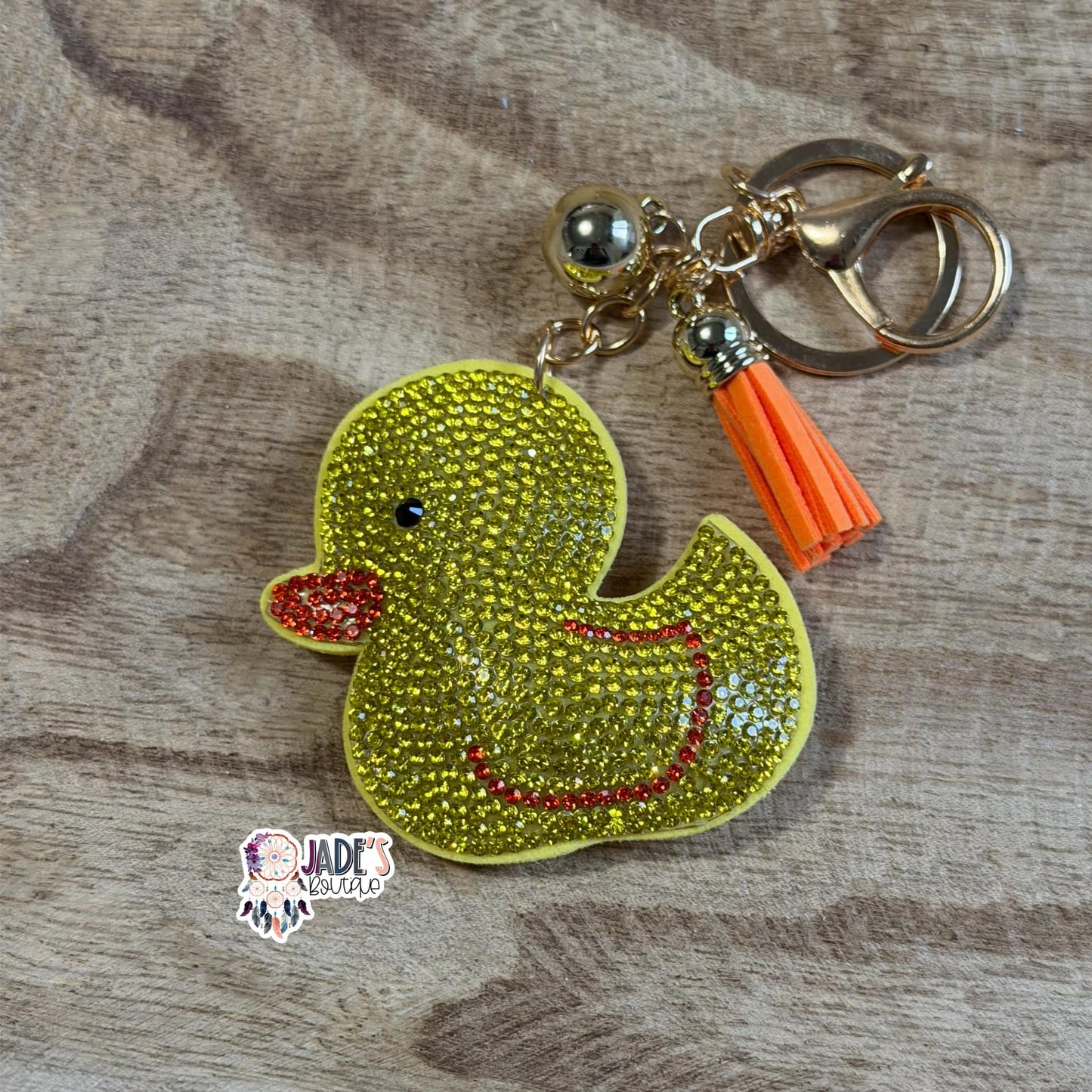 Duck Rhinestone Keychain/Bag Charm