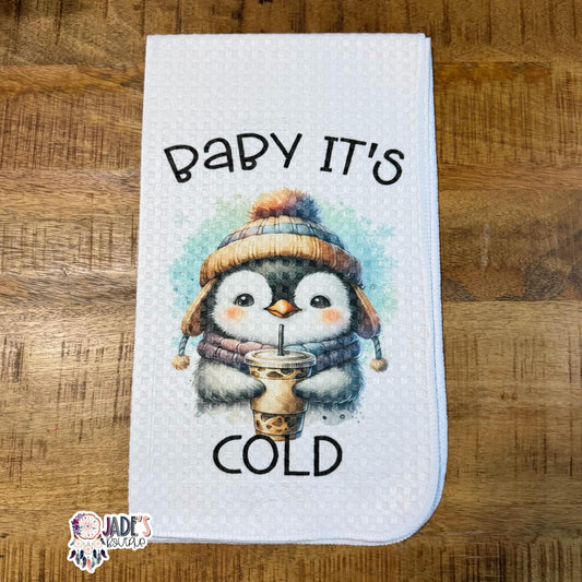 Baby It's Cold Outside Tea Towel
