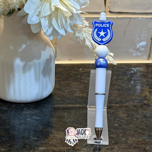 Police White Star Pen