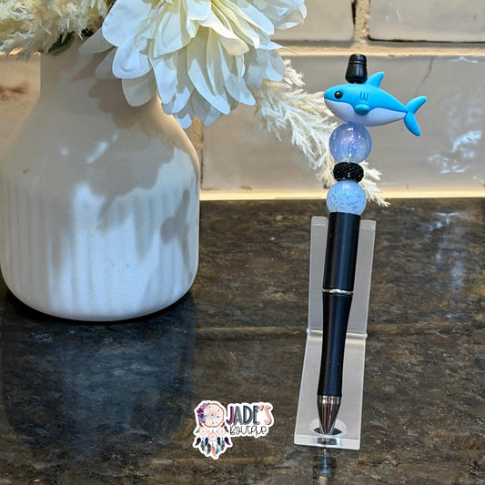 3D Blue Shark Pen