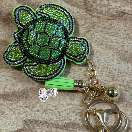 Turtle Rhinestone Keychain/Bag Charm