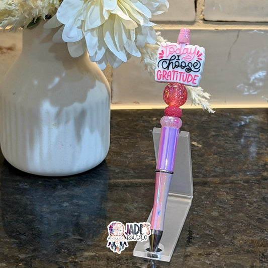 Today I Choose Gratitude Pen - Pink