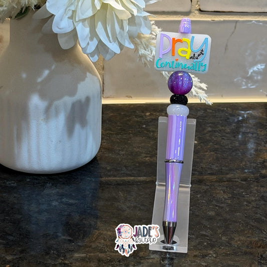 Pray Always Continually Pen Purple