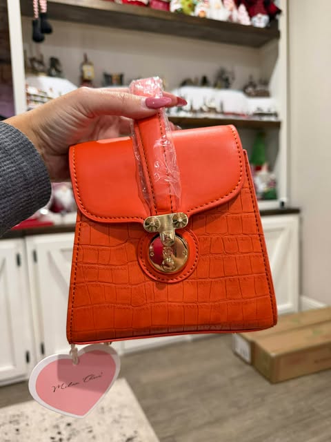 Orange Mini Satchel Bag - Orange