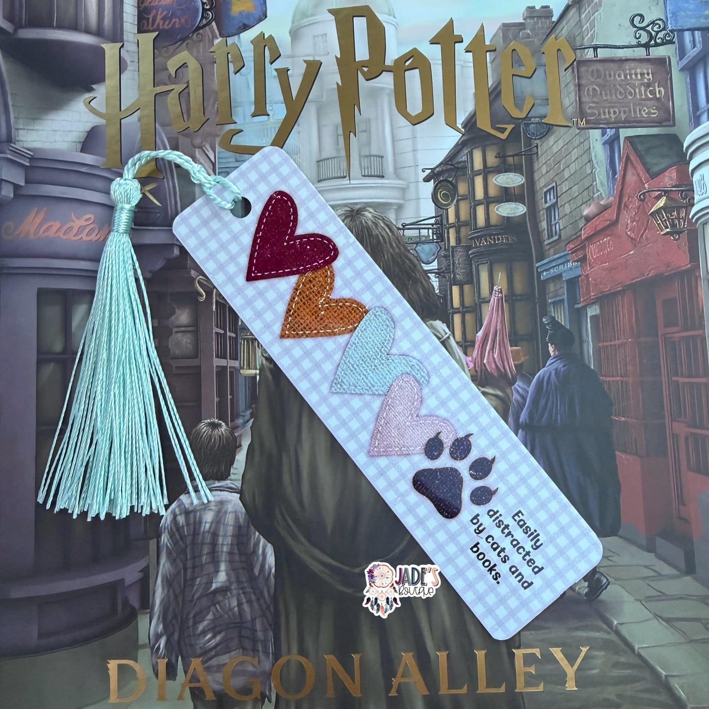 Easily Distracted By Cats And Books Bookmark
