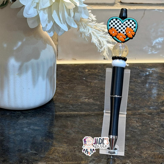 Heart Checkered Pen