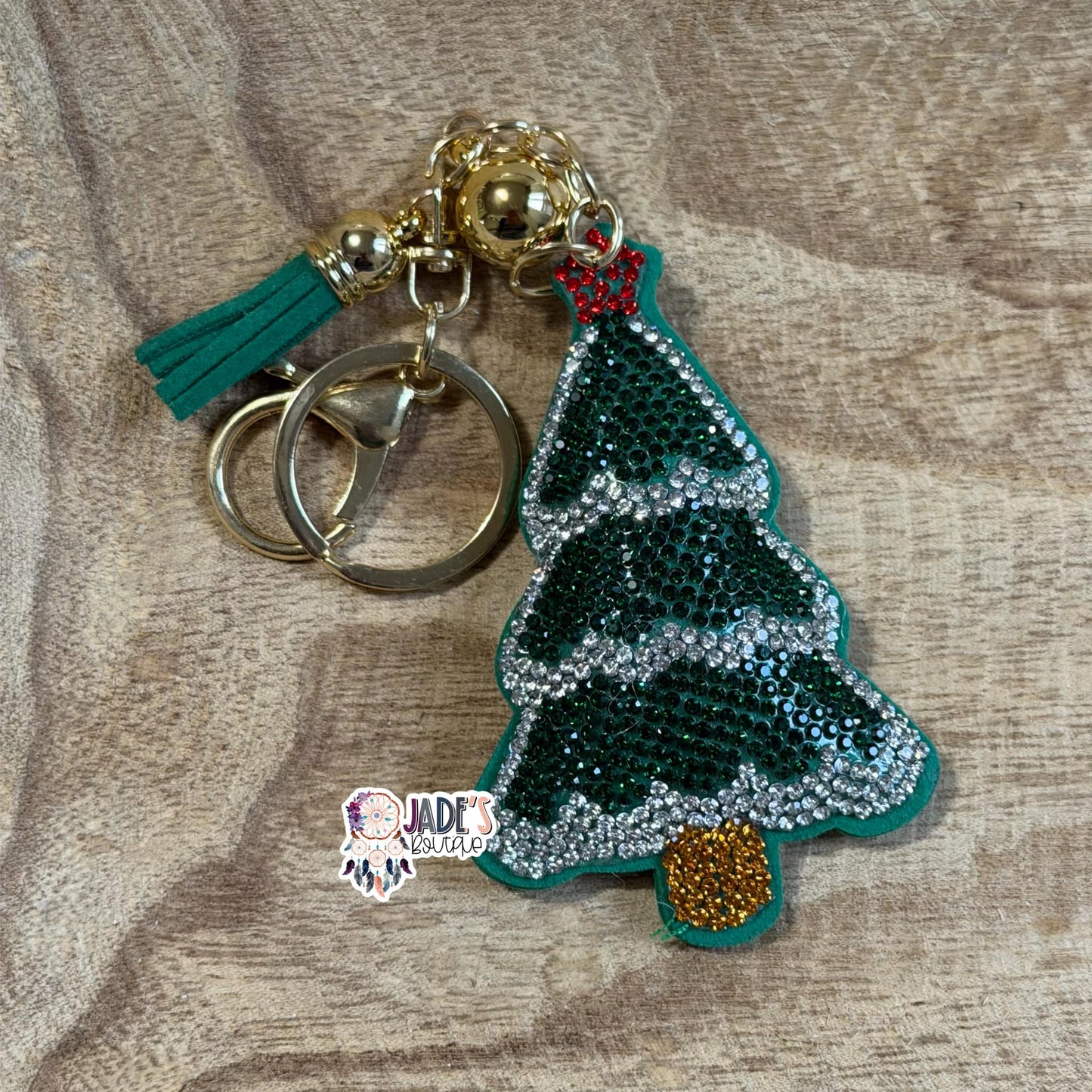 Tree Rhinestone Keychain/Bag Charm