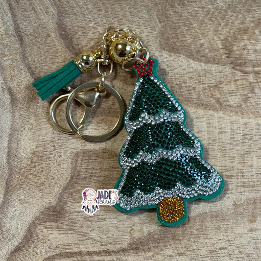 Tree Rhinestone Keychain/Bag Charm