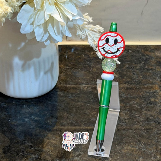 Smiley Christmas Cake Pen