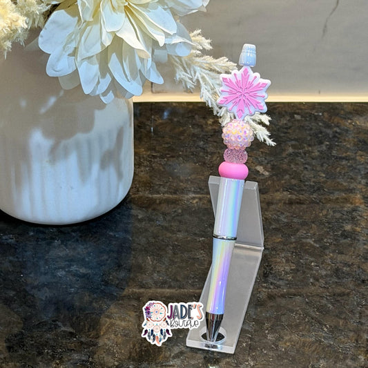 Pink Snowflake Pen