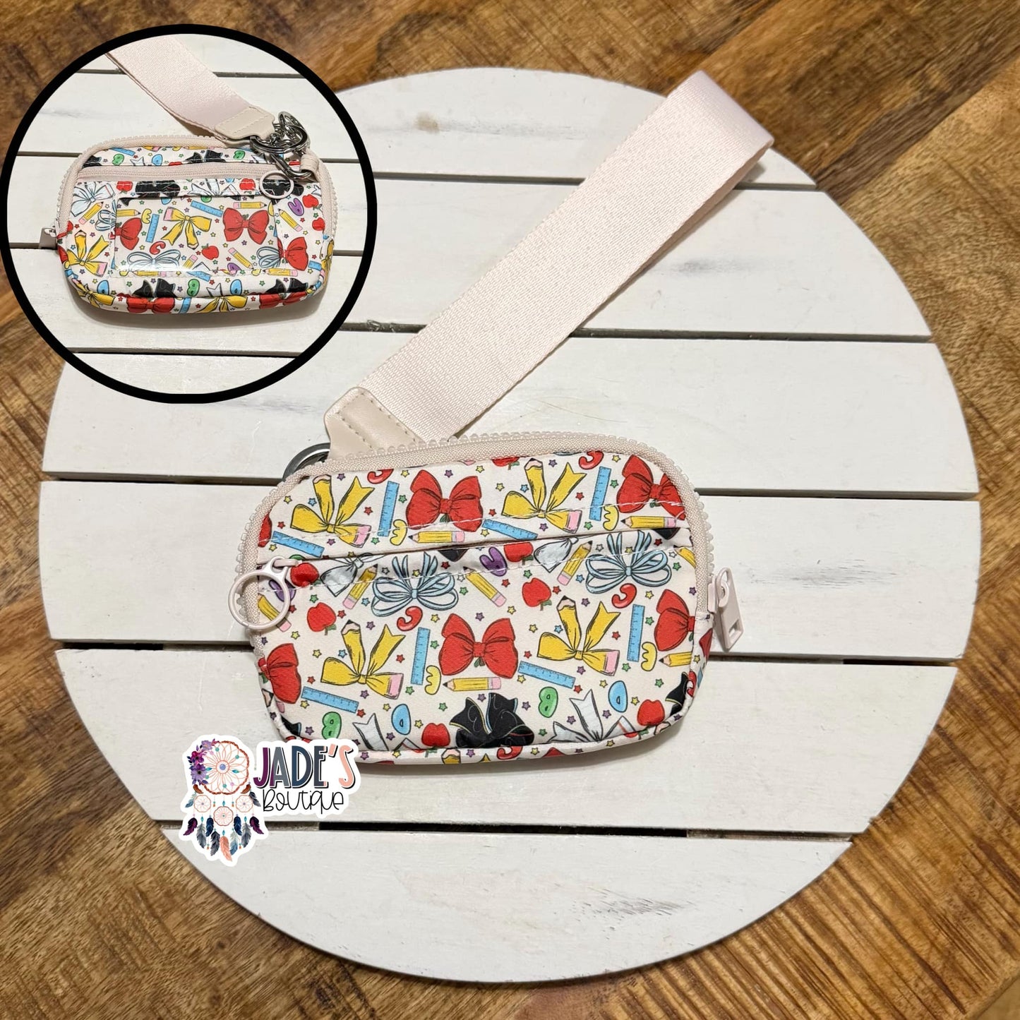 Learning Bows Wristlet Wallet