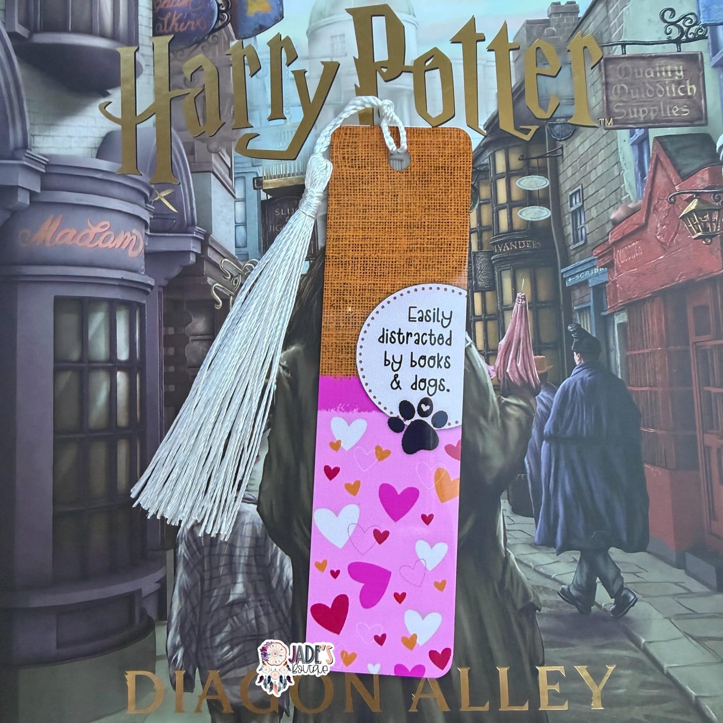 Easily Distracted By Books & Dogs Bookmark