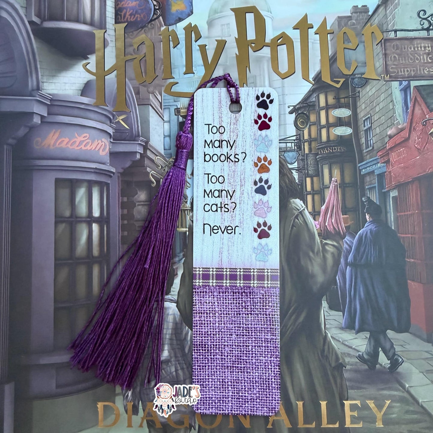 Too Many Books? Too Many Cats? Never. Bookmark
