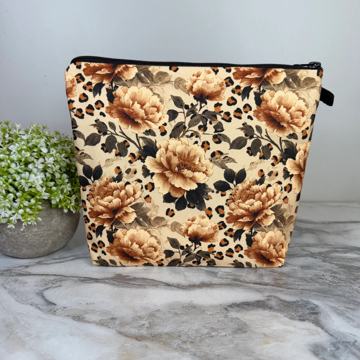 Floral Animal Print XL Pouch