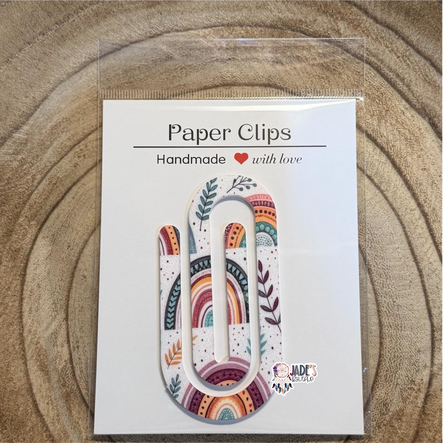 Purple & Teal Rainbow Jumbo Pair Clip