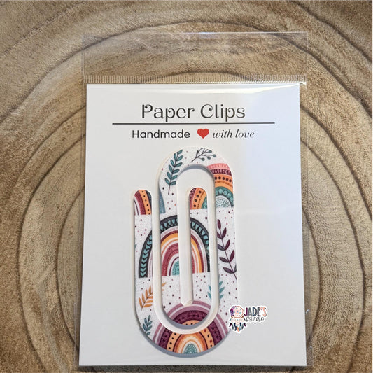Purple & Teal Rainbow Jumbo Pair Clip