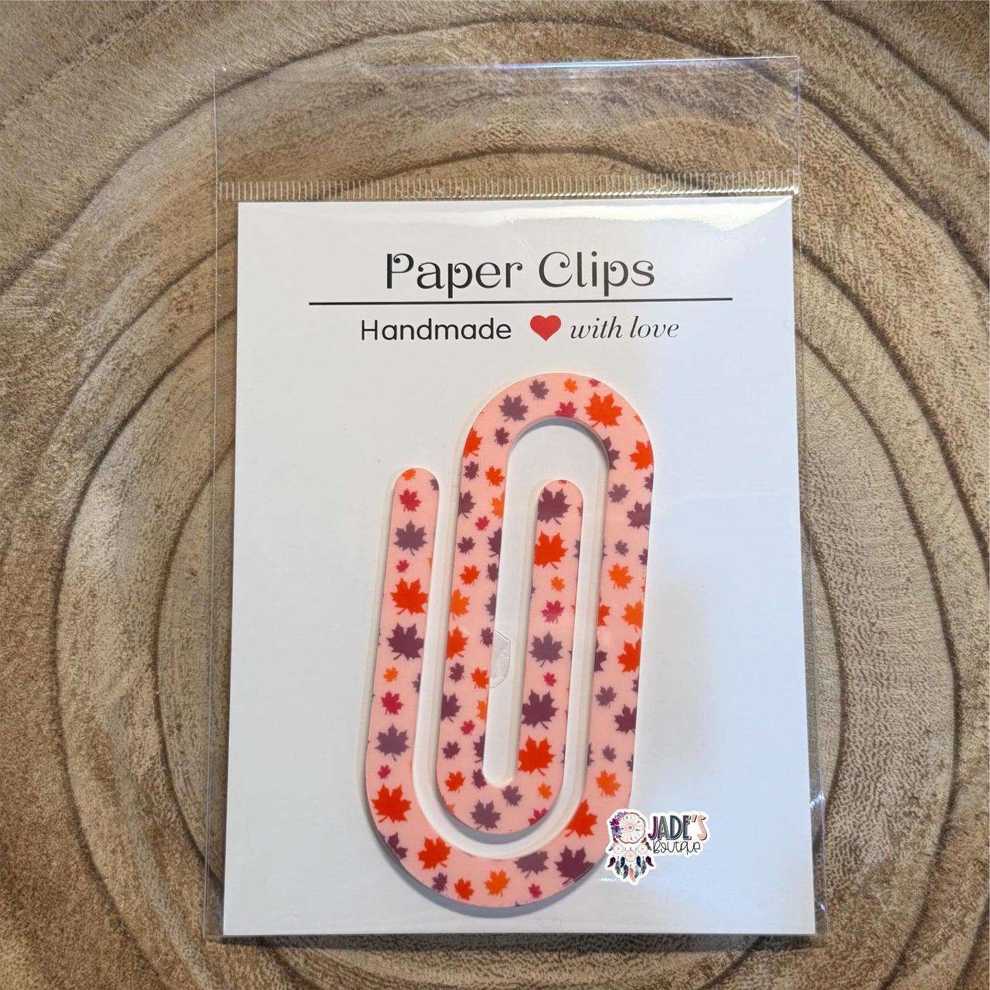Autumn Skies Leaves Jumbo Paper Clip