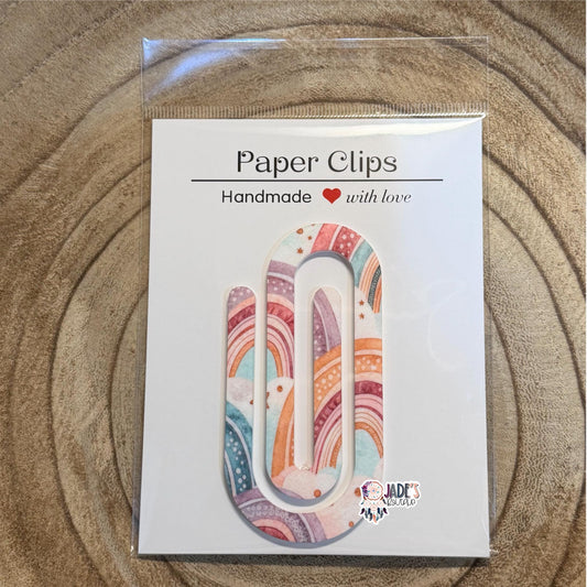 Pastel Rainbow Jumbo Paper Clip
