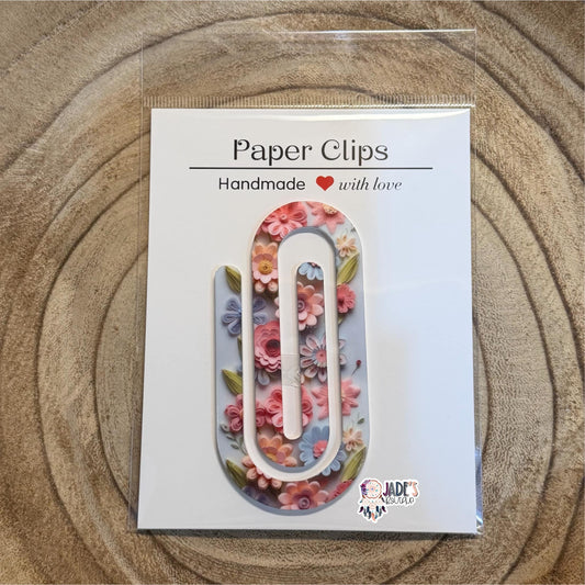 3D Floral Jumbo Paper Clip