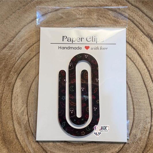 Neon Spooky Jumbo Paper Clips