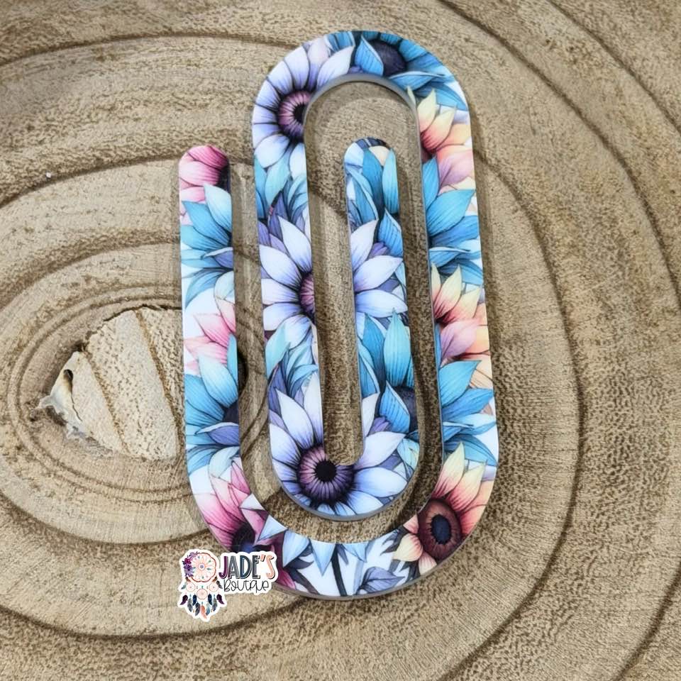 Pastel Sunflower Jumbo Paper Clip